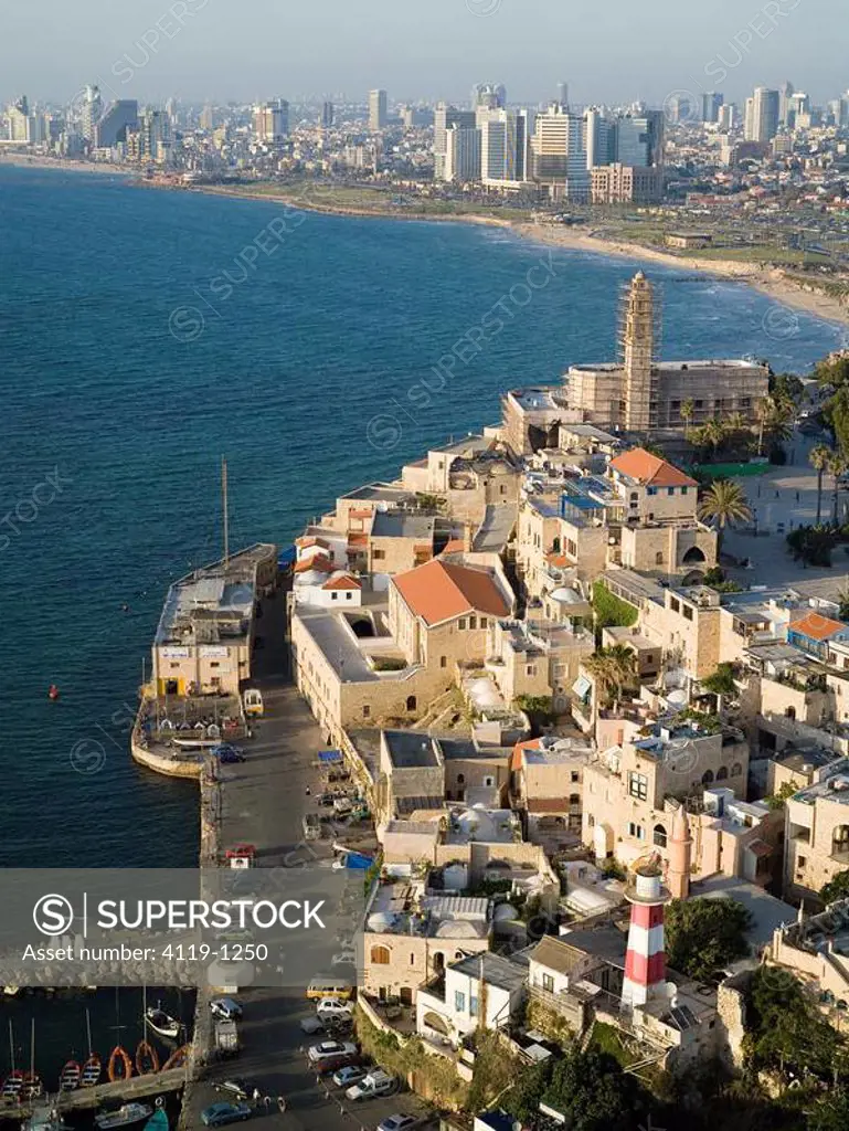Aerial photograph of Jaffa´s ancient port