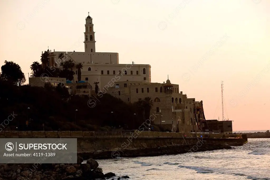 Photograph of the old city of Jaffa at sunset