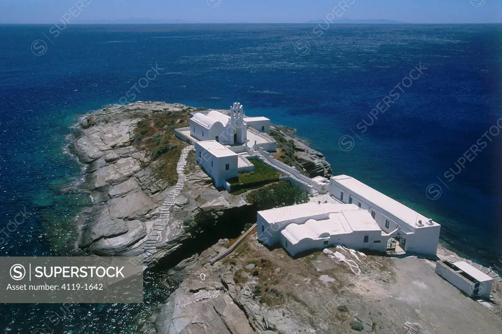 Aerial photograph of the Greek island of Sifnos