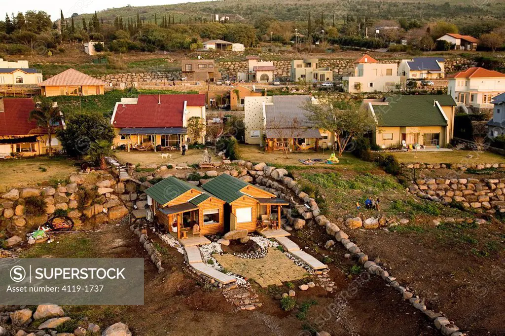 Aerial photograph of the village of Ma´ale Gamla in the southern Golan Heights