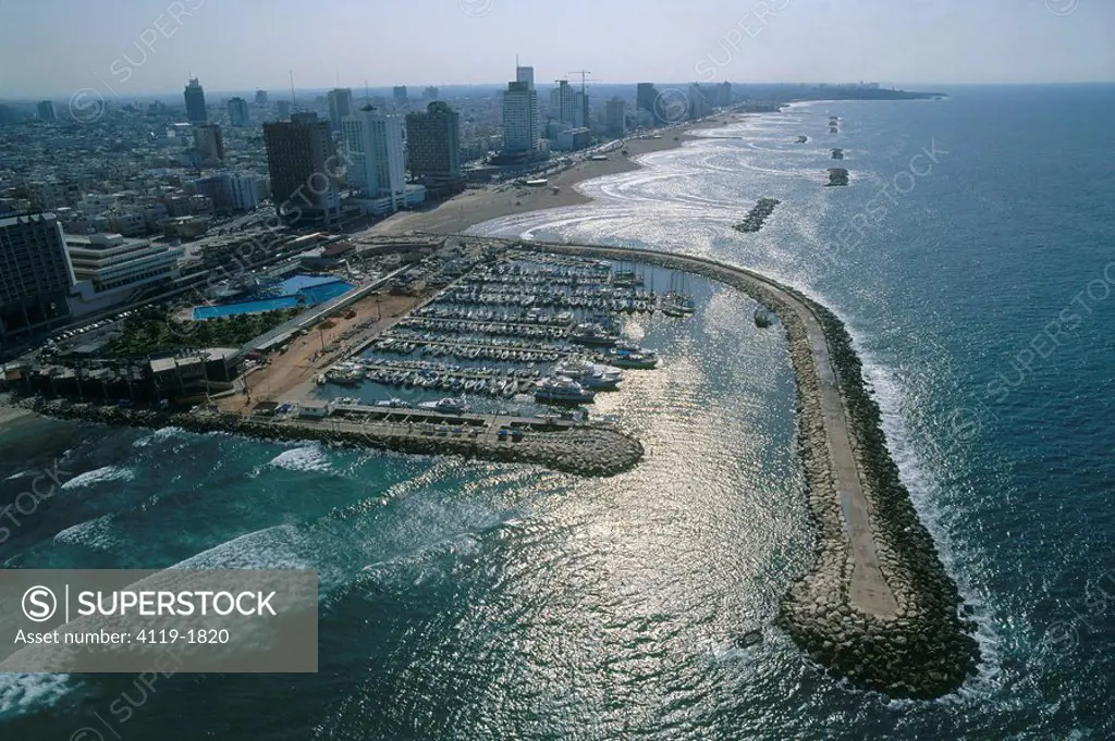 Aerial photograph of Tel Aviv´s Marina