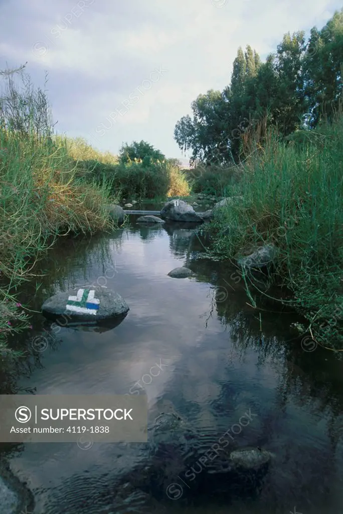Photograph of the Meshoshim stream in the northern Golan Heights