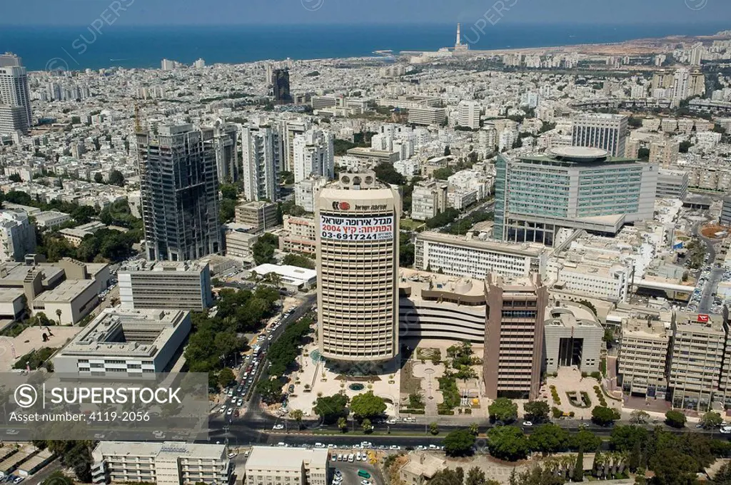Aerial photograph of Tel Aviv´s downtown