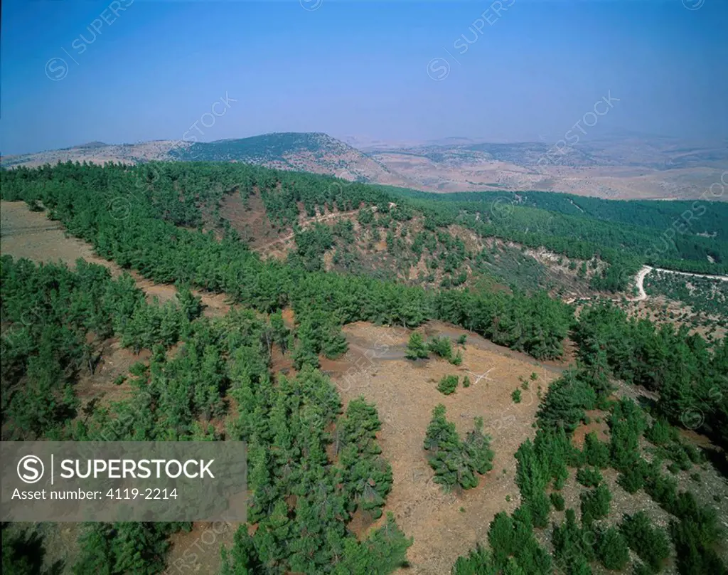 Aerial photograph of Amuka in the Upper Galilee