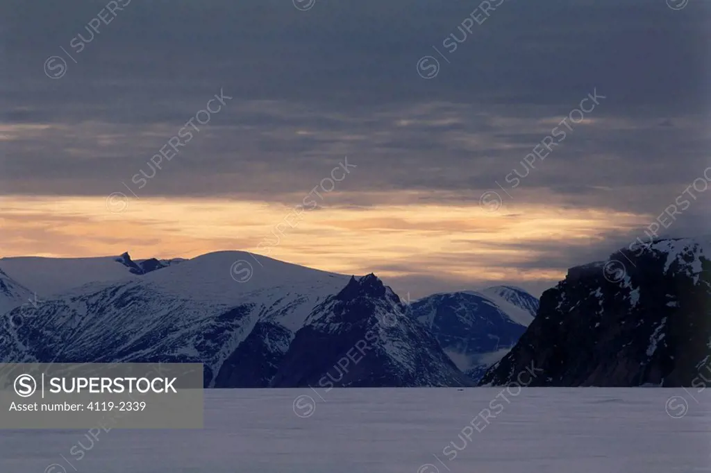 Photograph of the ice plains of Baffin Candad