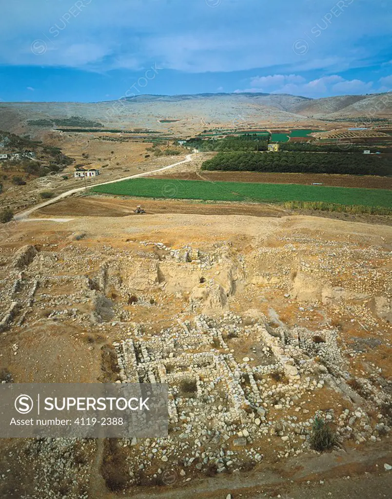 Aerial view of the biblical city of Tirzah