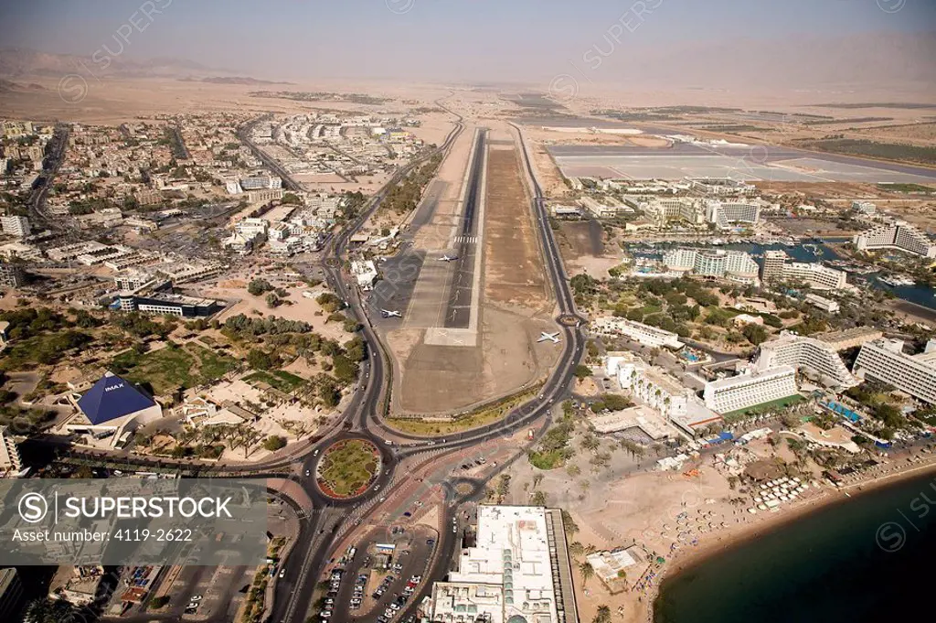 Aerial photograph of Eilat´s airport