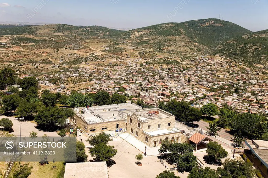 Aerial photograph of Nabi Sablan in the Upper Galilee