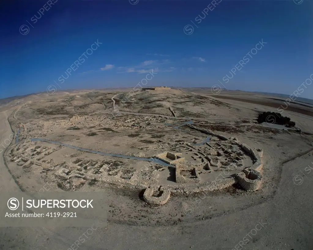 Aerial view of the ancient city of Arad
