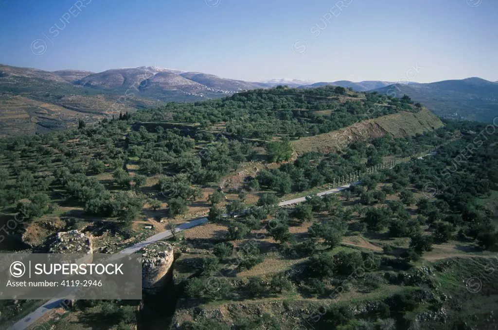 Aerial view of biblical Samaria