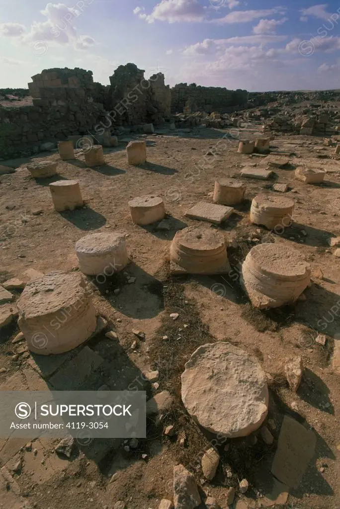 View of the excavated church at Rehovot in the northern Negev