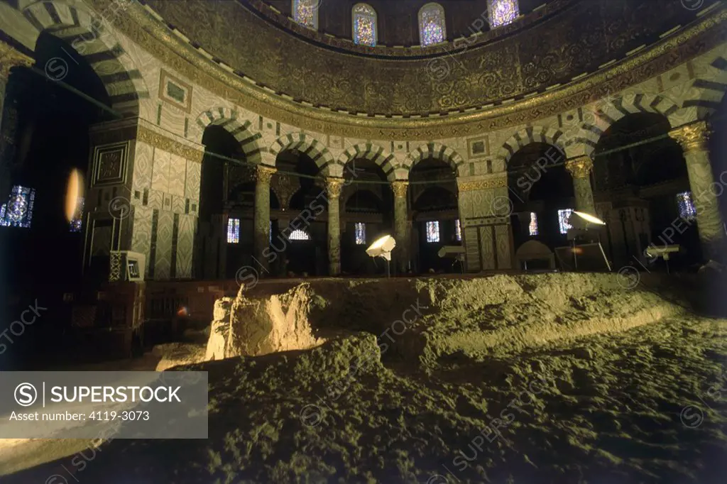 Photograph of the Dome of the rock in the old city of Jerusalem