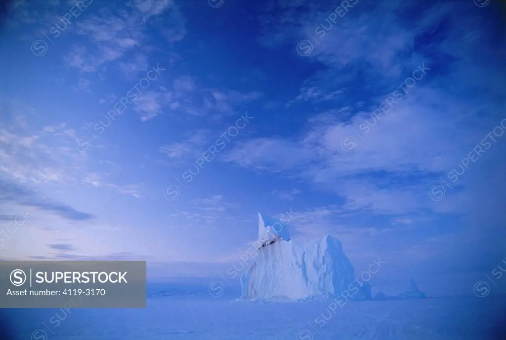 Abstract view of the vast ice plains of Baffin Canada