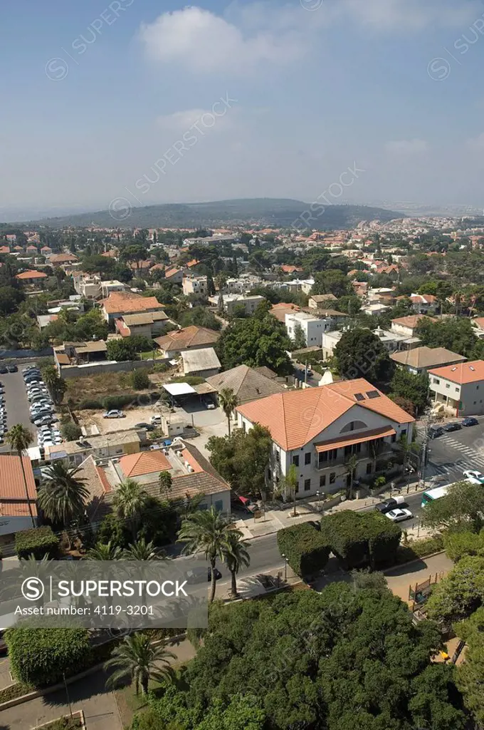 Aerial photograph of the village of Zikhron Ya´aqov