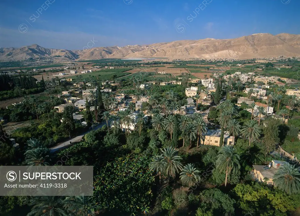 Aerial view of the city of Jericho