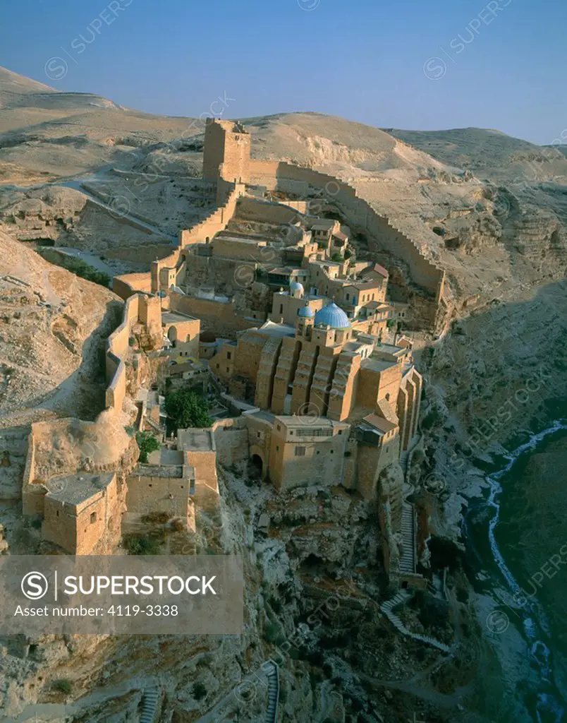 Aerial view of the Mar Saba Monastery