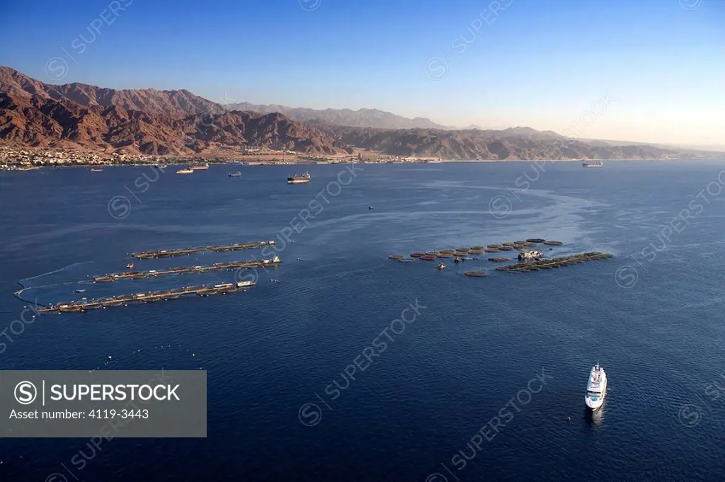 Aerial photograph of the Red Sea