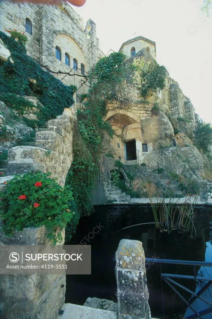 Photograph of the Monastery of solitude of John the Baptist in the Jerusalem mountians