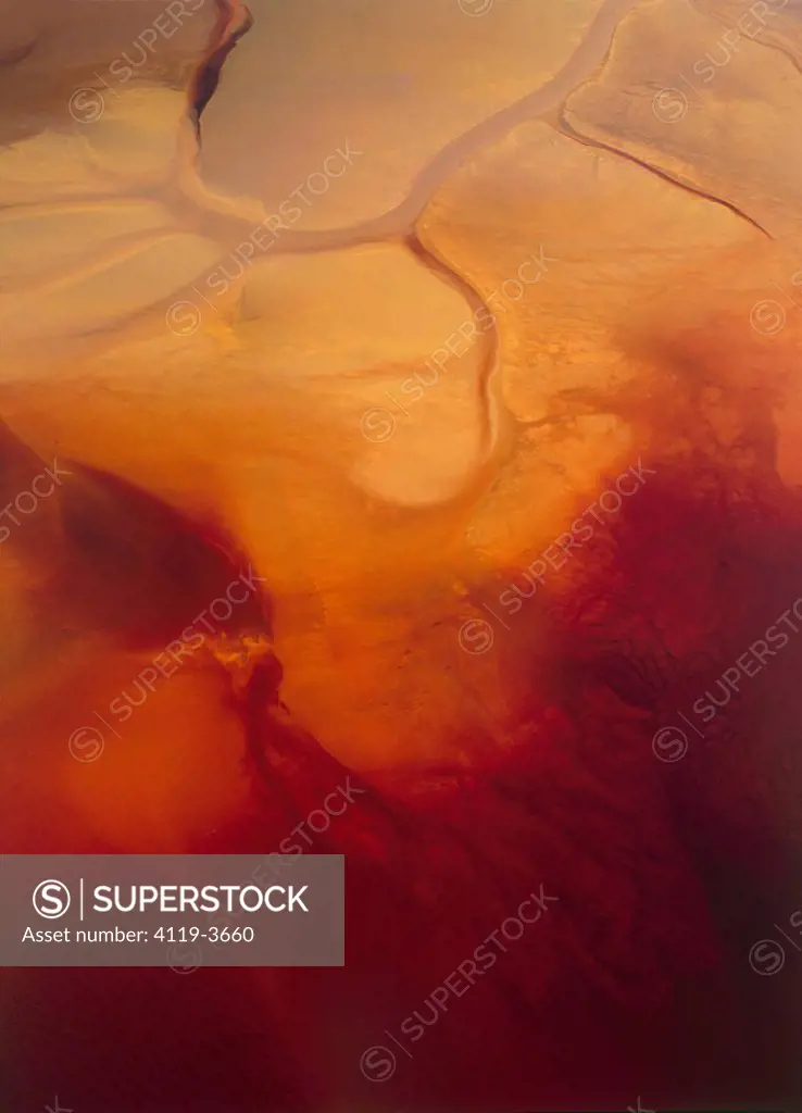 Aerial photograph of toxic waste pool in the northern Negev