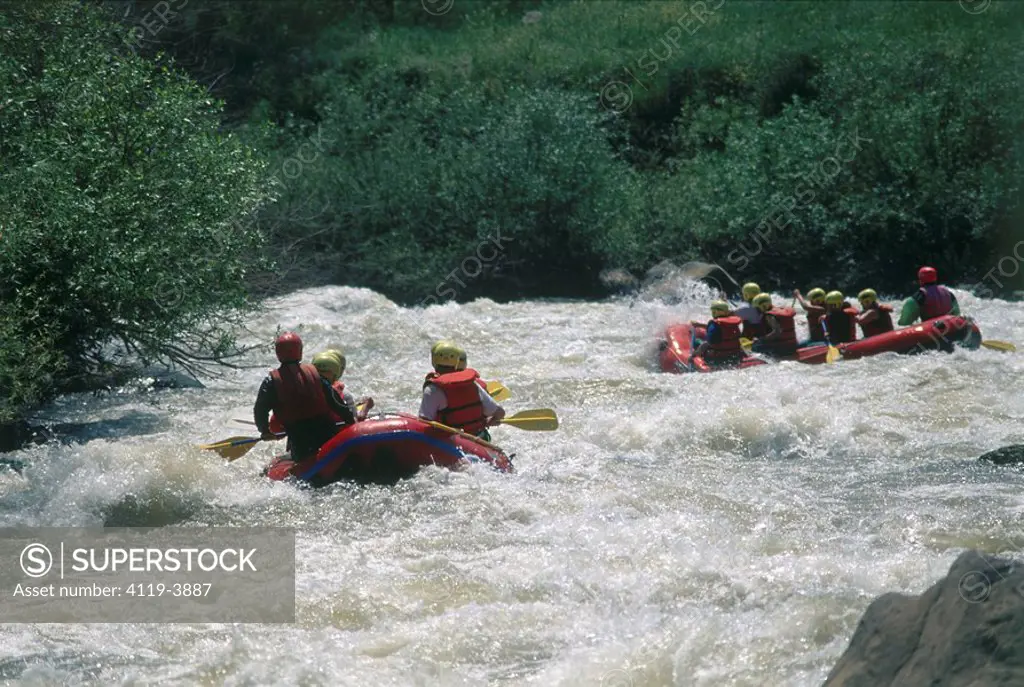 Photograph of rafting on the Jordan river in the Golan Heights