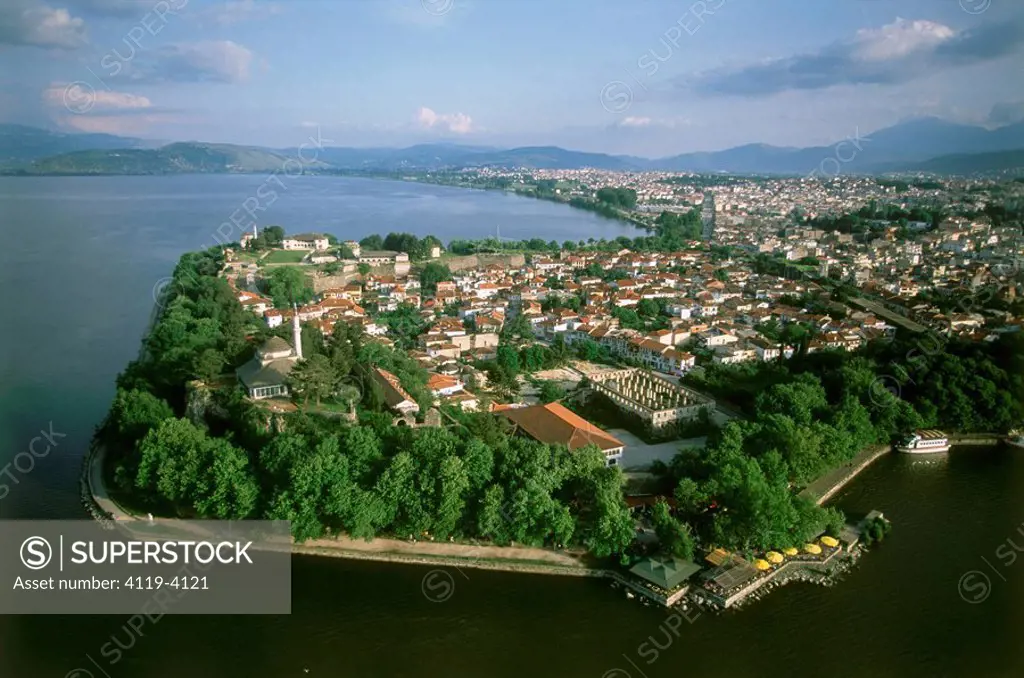 Aerial photograph of the Greek village of Ioannina