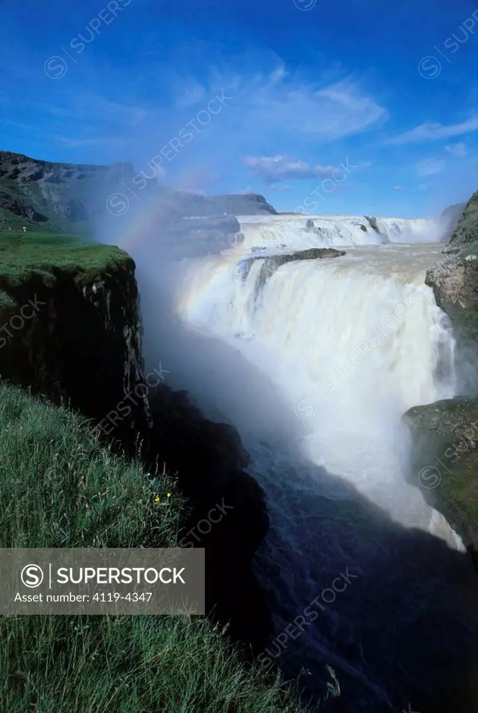Photograph of a waterfall in Iceland