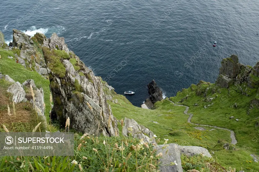 Photograph of a cliff in Ireland