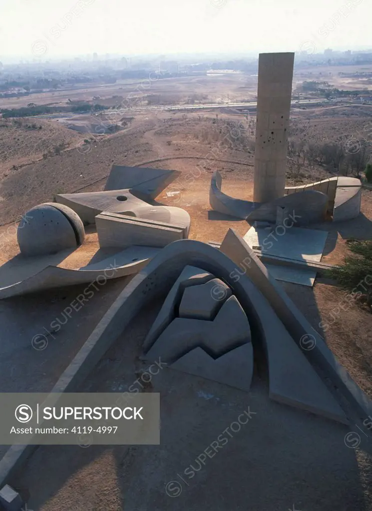 Aerial photograph of the Negev monument outside the city of Be´er_Sheva