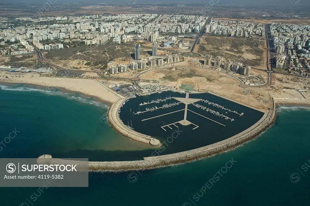 Aerial photograph of the Ashdod´s marina