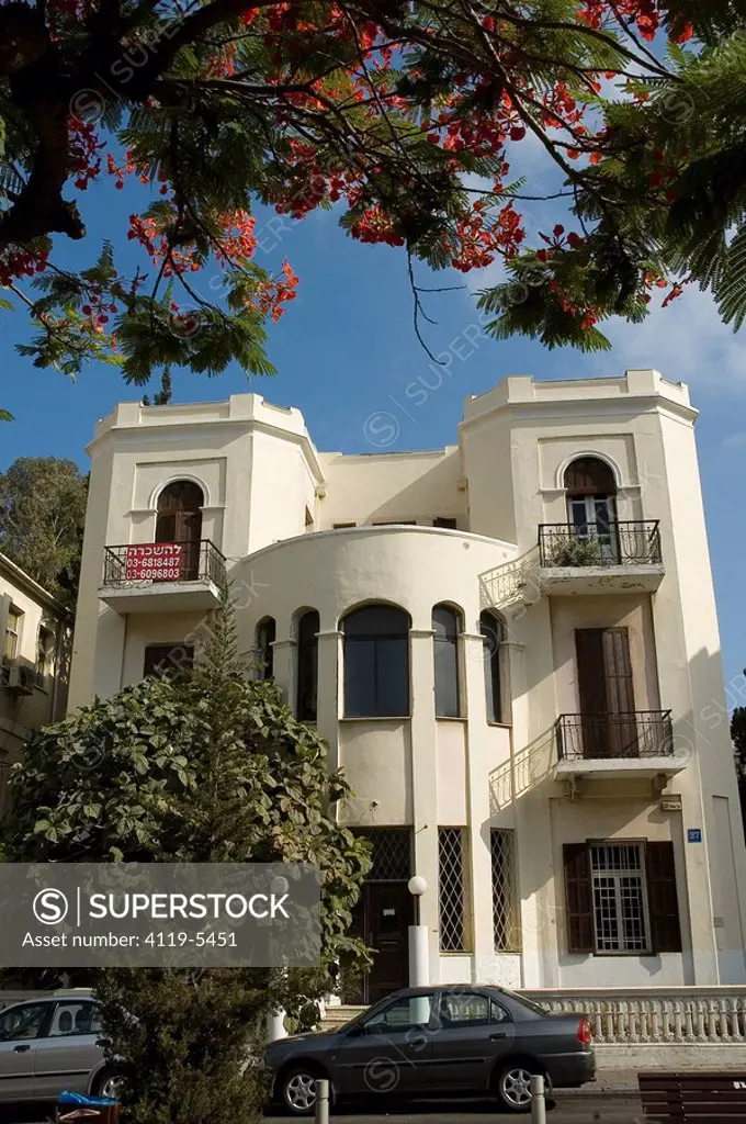 Photograph of the old Bauhaus buildings in Tel Aviv