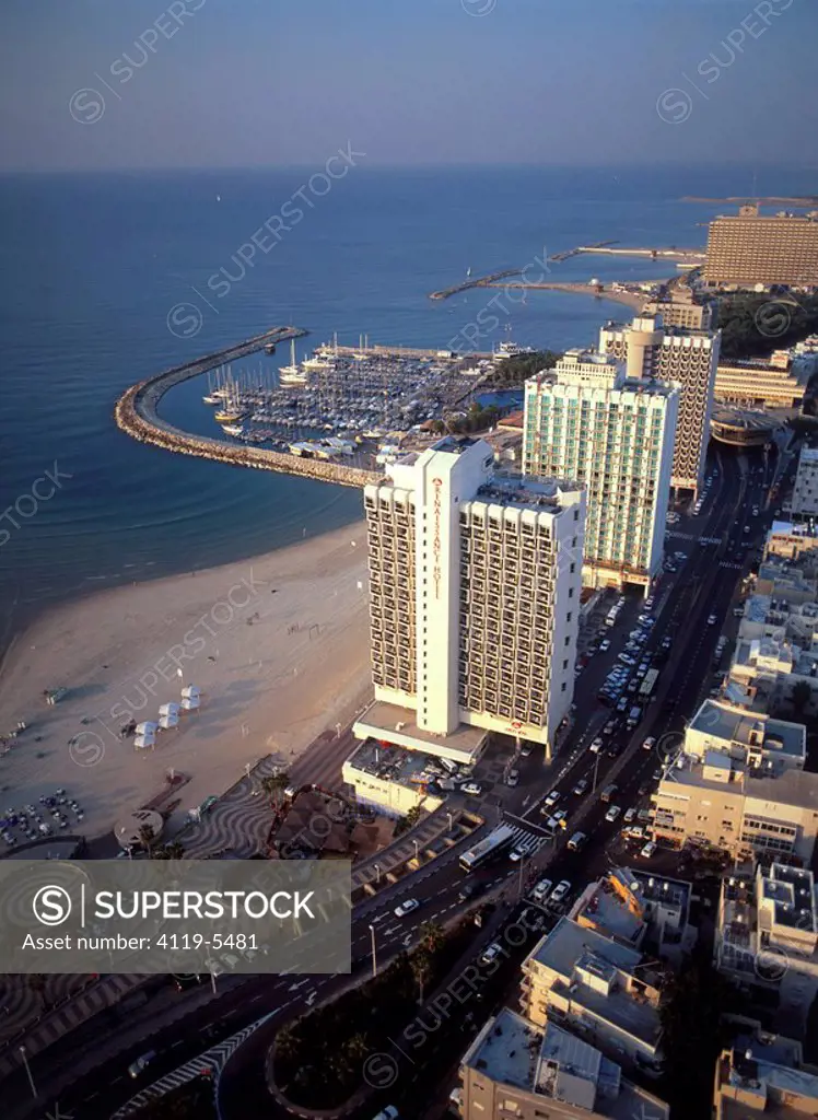Aerial view of Tel Aviv´s Hotels