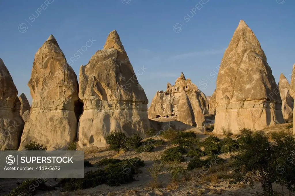 Photograph of the Kapadokya´s pillars in Turkey