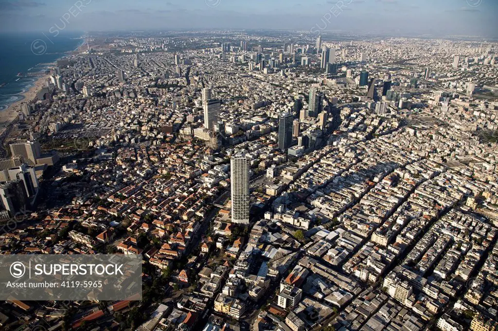 Aerial photograph of southern Tel Aviv