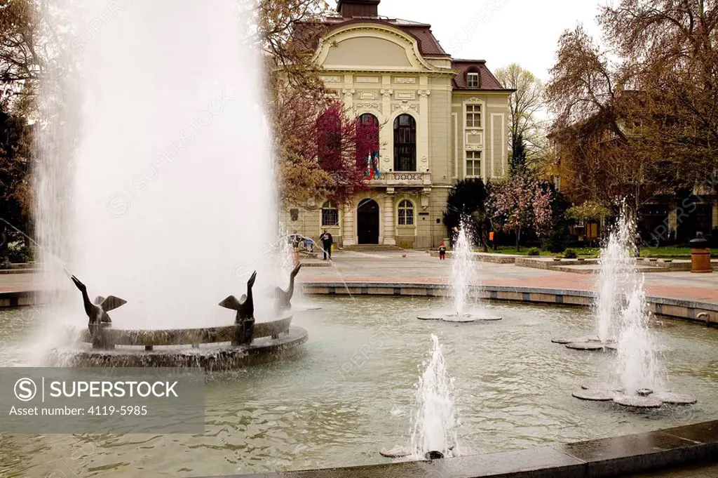 Photograph of a fountain in Plovdiv Bulgaria
