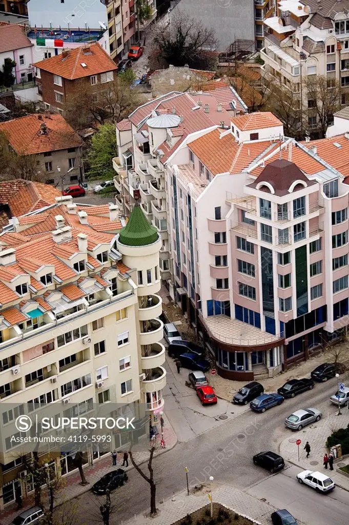 Aerial photograph of Plovdiv Bulgaria