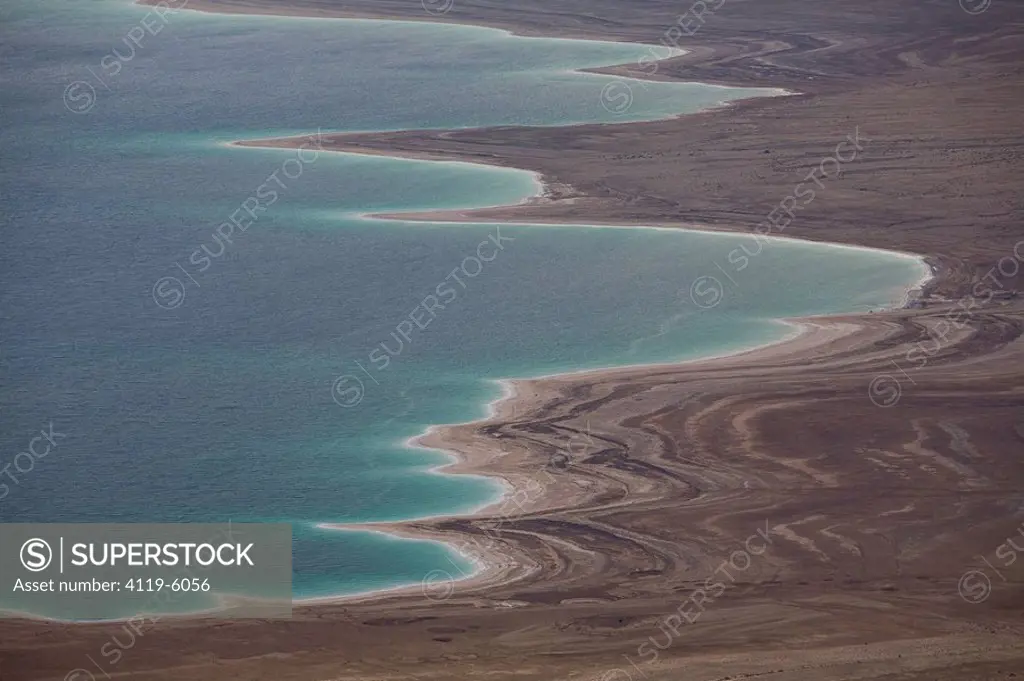 Photograph of the Dead sea in the winter