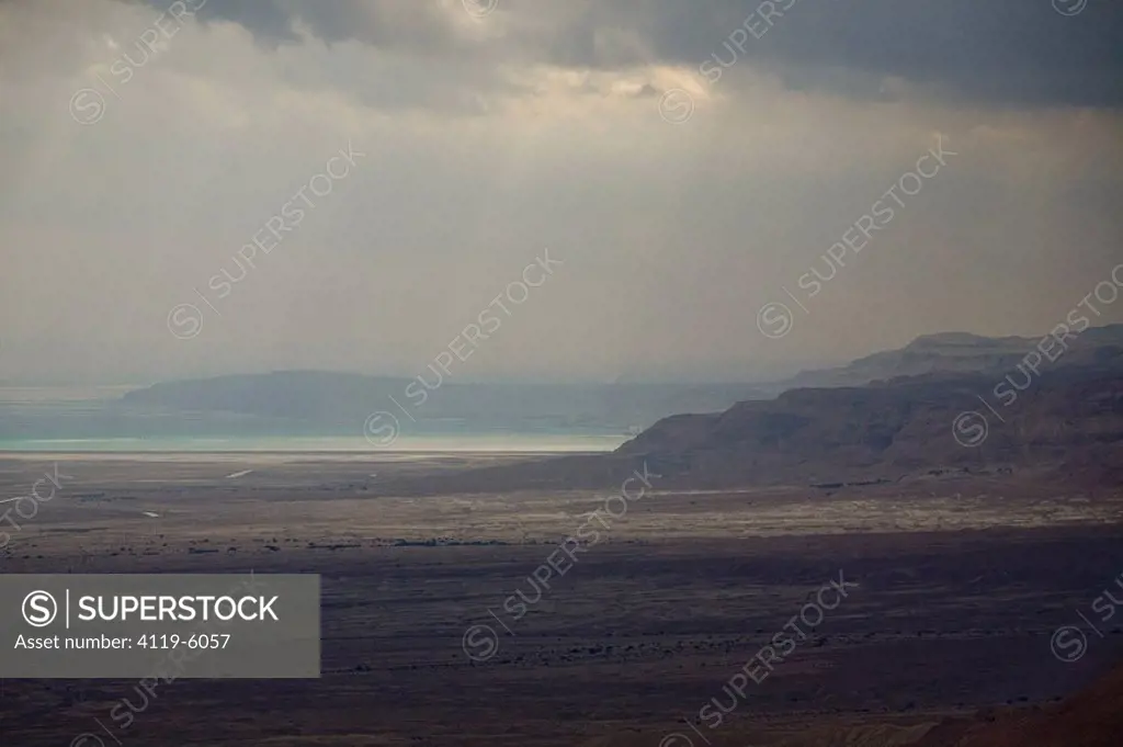 Photograph of the Dead sea in the winter