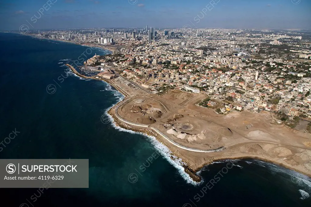 Aerial photograph of Jaffa´s coastline