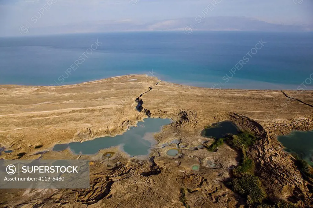 Aerial photograph of the Dead sea