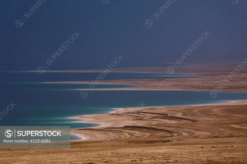Photograph of the Dead sea at winter