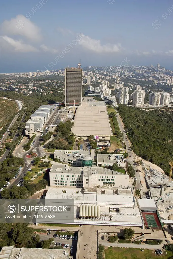 Aerial photograph of the campus of Haifa´s Uviversity of mount Carmel