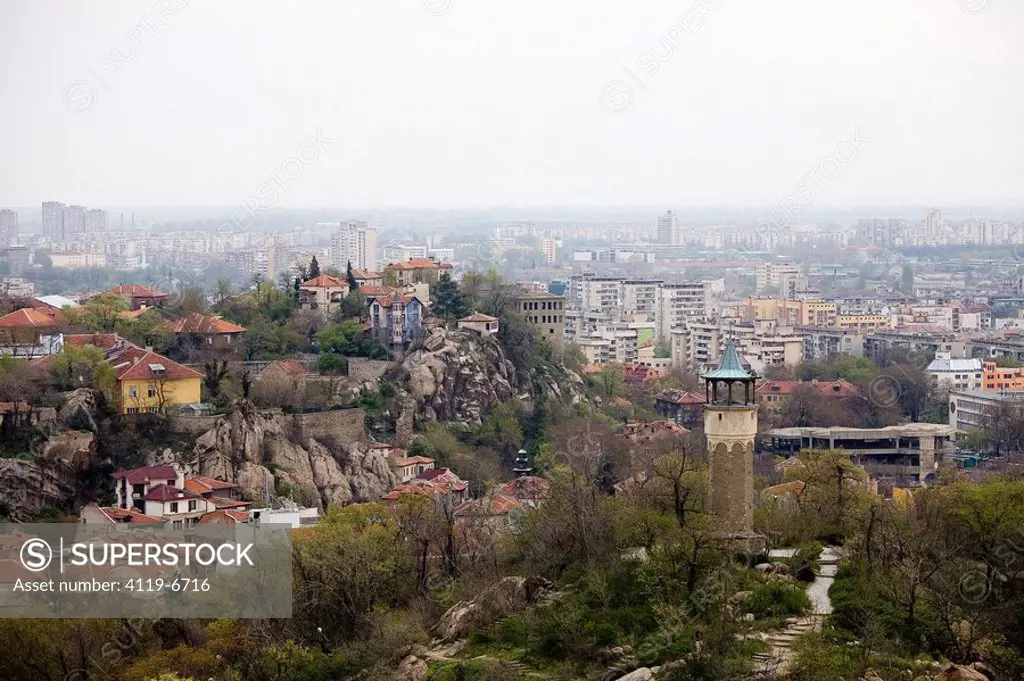 Aerial Photograph of Plovdiv Bulgaria
