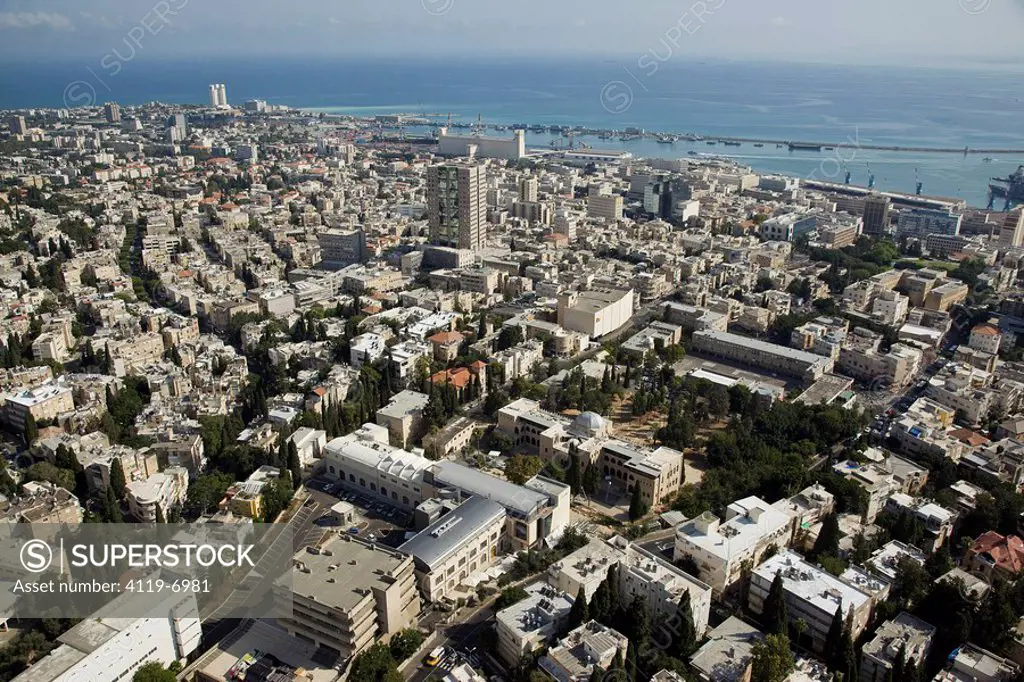 Aerial view of the old Institute of Technology in Haifa