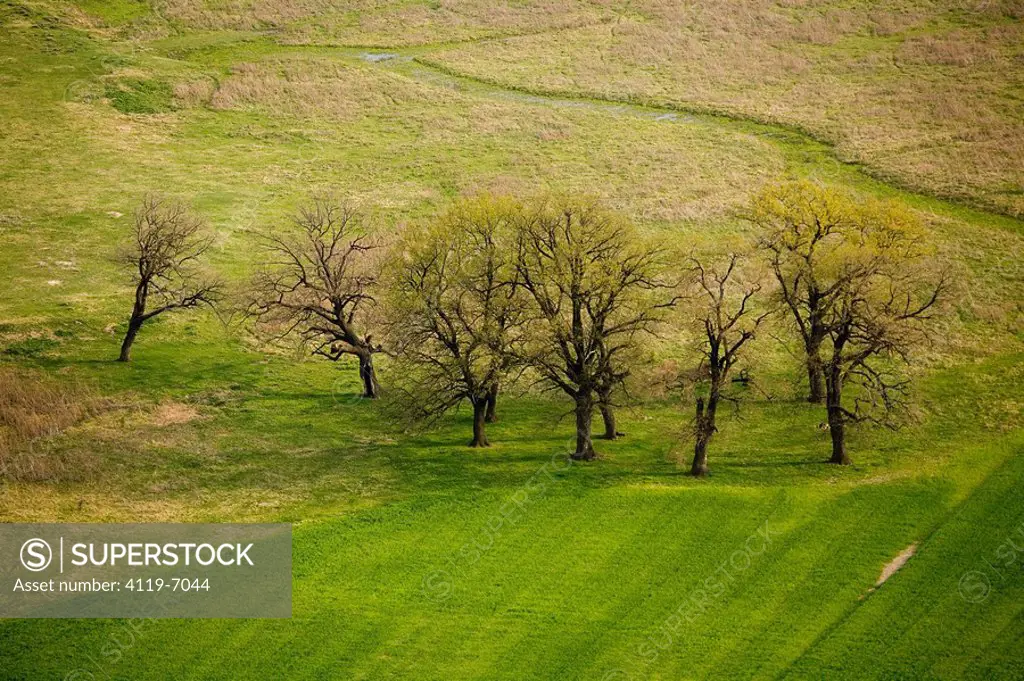 Aerial photograph of the country side of Bulgaria