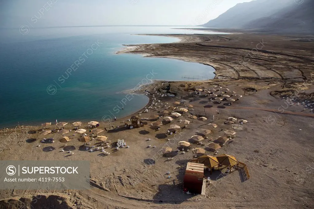 Aerial photograph of the Dead sea