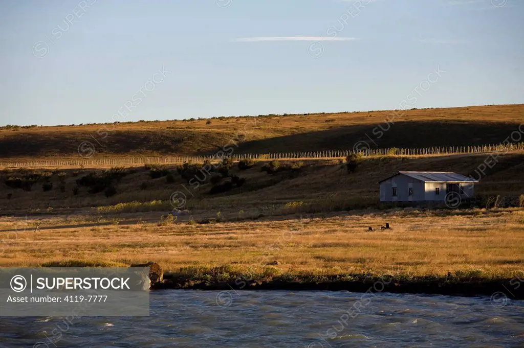 Photograph of the country side of Puerto Natales in Patagonia Chile