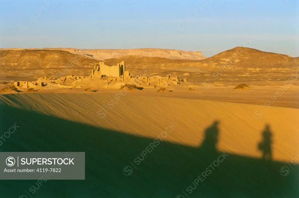 Abstract view of the landscape of the western desert of Egypt
