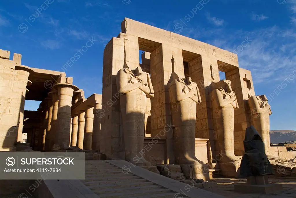 Photograph of the ruins of ancient Egyptian temple
