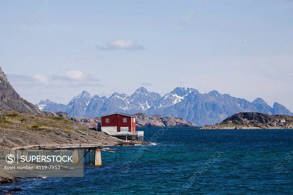 Photograph of a Norwegian fishing village