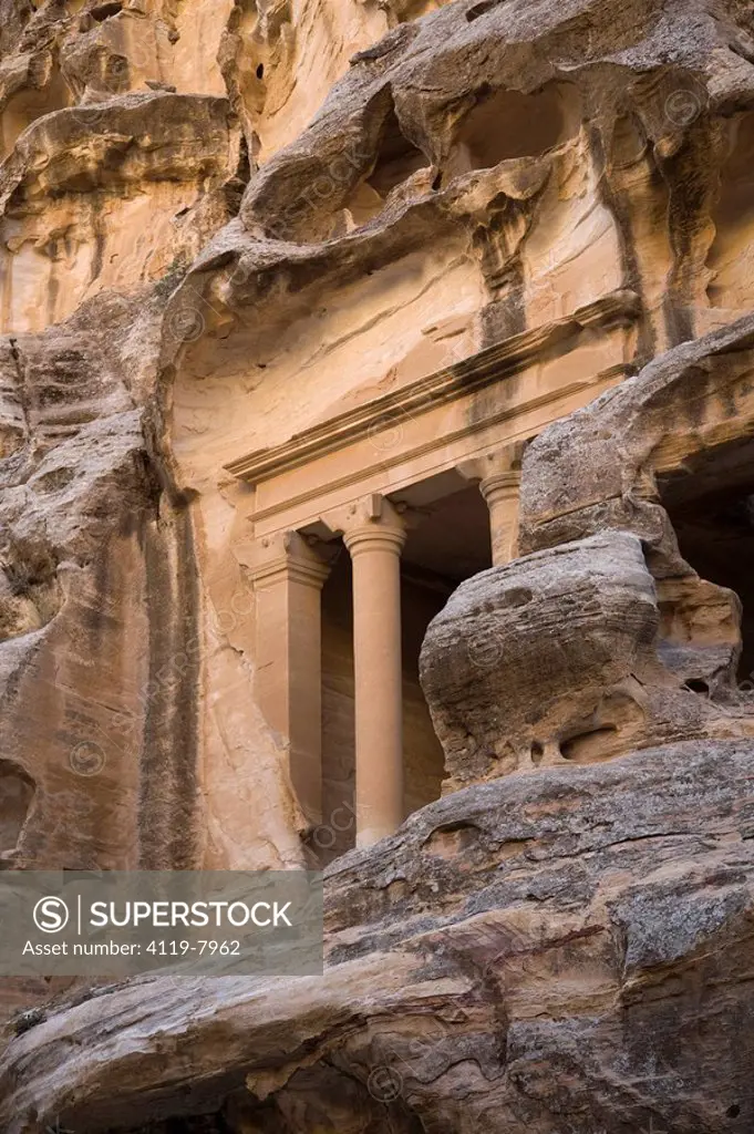 Photograph of Petra in the Jordanian desert